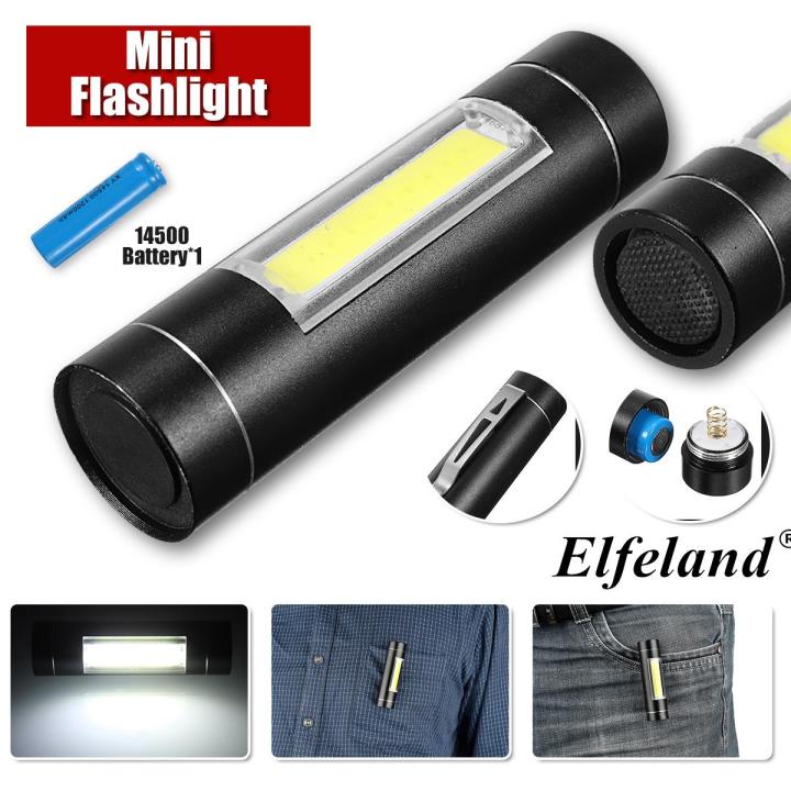 30000LM Portable Mini COB LED Flashlight Pocket Clip Torch Light Lamp