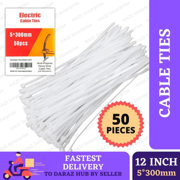 Hazi%20Electrical%20Cable%20Tie%20%7C%2012%20Inch%20Cable%20%7C%20Tie%205%20x%20300%20mm%20%7C%2050%20Pcs%20Per%20Pack%20%7C%20Nylon%20Plastic%20Tie%20-%20Image%202
