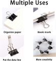 Multi Size Metal Binder Clips 15mm 19mm 25mm 32mm 41mm & 51mm for Office School & Paper Organization.