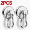 Strong Neodymium Magnetic Hooks 360°Rotating Carabiner Magnet Ring Magnetic Refrigerator Hook Home Kitchen Bathroom Suction Cup. 
