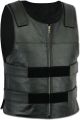 Men Bullet Proof style Leather Motorcycle Vest for bikers Tactical waistcoat. 