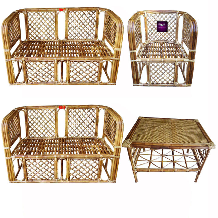 Cane%20and%20Rattan%20exclusive%20Full%20package%20Furniture%20Chair%20Sofa%202+2+1+table%20-%20Image%202