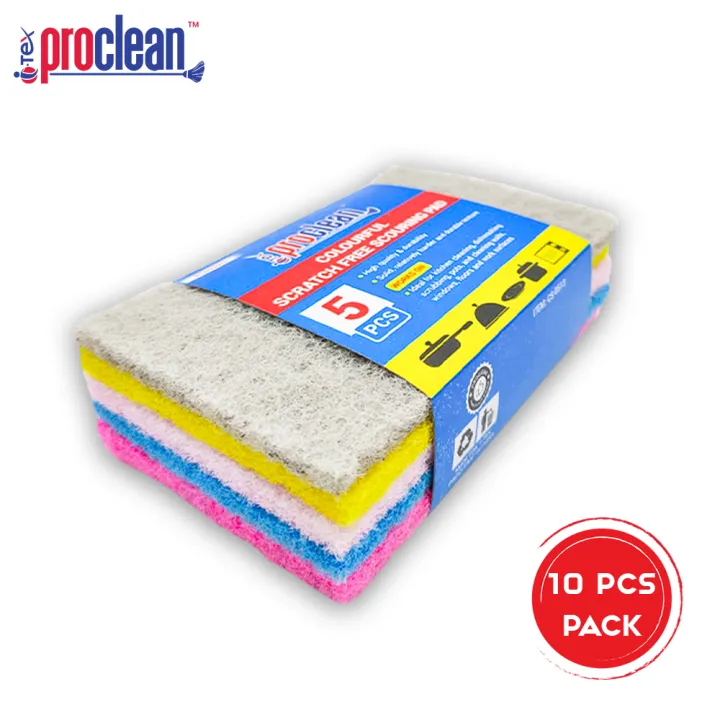 Proclean%20Scouring%20Pads%20Cleaning%20Scrub%20Sponge%20Non%20Scratch%20Scouring%20Pads%20Flexible%20Scouring%20Sponge%20Perfect%20For%20Kitchen%20Dishes%20Cleaning-Quick%20Dry%20Souring%20Pads%2010%20Pcs%20Pack_CS-0513%20-%20Image%204