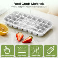 【3C VictoryEagle】EsoGoal Ice Lattice Double Layer Ice Lattice Cube Tray with Lid and Bin Two layer Freezer Ice Tray 64 Cell Freezer Ice Block Ice Cube Mold Ice Container for Chilling Cocktail Coffee. 