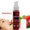 Edible lubricating strawberry flavor lubricating gel body massage oil.