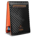 Carbon fiber USD clip genuine pickup bag with large capacity and multiple card slots, luxurious wallet for men.