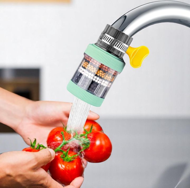 Multi-Layer Faucet Filter for Kitchen Sink – Activated Carbon Tap Water Purifier – Universal Interface – Splash-Proof Washable Filter – Choose 1 to 4pcs – Countertop Use – Multi-Color Filter Options