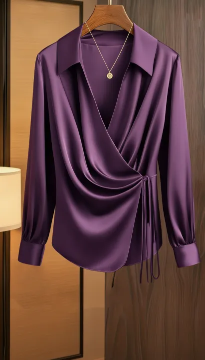 Women%E2%80%99s%20Soft%20Satin%20Silk%20Top%20%E2%80%93%20Stylish%20Wrap%20Design%20-%20Image%204