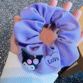 Sanrio Girls Hair Bands Cute Cartoon Kuromi Hair Rope Kawaii Elastic Headband Hair Accessories Ponytail Holder Holiday Gift Yao Store.