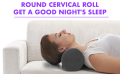 Comfort Foam Neck Roll and Cervical Bolster Round Pillow with Removable Washable Soft Cover for Spine and Neck, Back, Lumbar, Leg, Vertebra, Shoulder Relaxer, Pain Relief & Support (18.5" X 6.5"). 