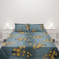 Regular Size Bedsheet Cotton Blend Fabric Multicolor Print with two Pillow Covers. 