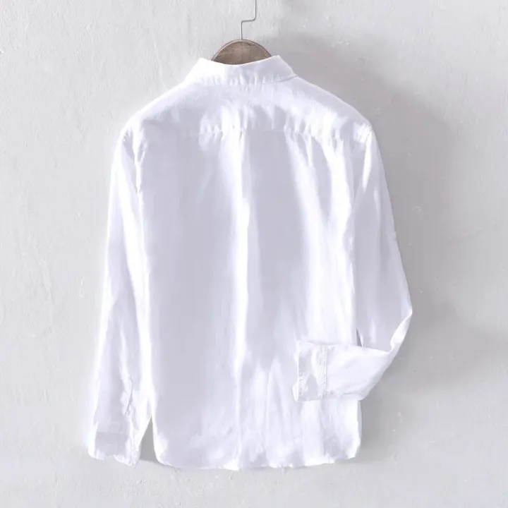 New%20Designer%20100%25%20Linen%20Long%20Sleeved%20Shirt%20Men%20Brand%20Casual%20Solid%20White%20Button%20Up%20Shirts%20for%20Men%20Top%20-%20Image%203