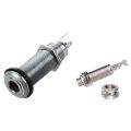 1x 1/4 Inch Chrome Cylinder Flush Mount Jack & A1347 1 Piece Guitar Bass End Pin Output Jack 1/4 Inch Mono or Stereo.