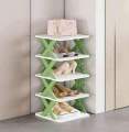 Foldable 5-Tier Plastic Shoe Storage Shelf. 