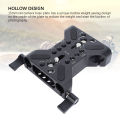 New 15mm Rail Camera Base Plate Professional Double Hole Pipe Quick Release Plat. 