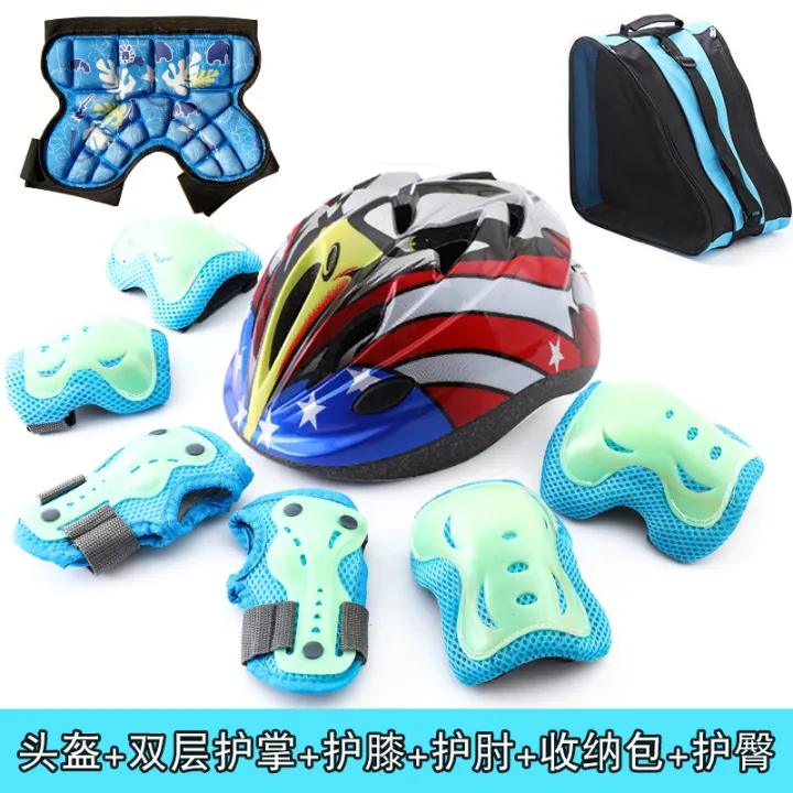 Glow-in-the-dark%20glow-in-the-dark%20protective%20gear%20for%20kids%20kids%20roller%20skating%20skating%20protector%20set%20for%20skateboard,%20knee%20pads,%20bicycles,%20balance%20bike%20helmets%20-%20Image%203