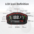 1Set Motorcycle Digital Dash Digital Panel Universal LED LCD Speedometer Odometer 1,2,4 Cylinders Black. 