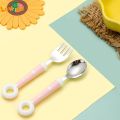 Stainless Steel Baby Fork Spoon Set Food Feeding Training Tableware Cartoon Dessert Spoons for Children Baby Gadgets Utensils. 