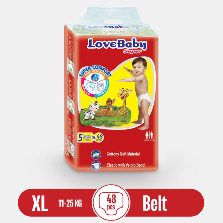 Love Baby Super Diaper 5 Junior Belt XL (11-25 kg) - 48 pieces