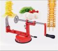 Potato Spiral Cutter 3 in 1 Potato Peeler Machine Stainless Steel Vegetable Cutter Adjustable Fruit Peeler Machine with Suction for Home Kitchen.