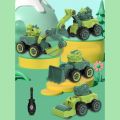 Infant Engineering Vehicle Screw Assemble Dinosaur Toy Boys Girls Preschool Early Educational DIY Model for Kid Present. 