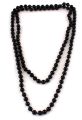 Necklaces Fashion Faux Pearls Long Pearl Necklace (Black) - Necklace For Girls.