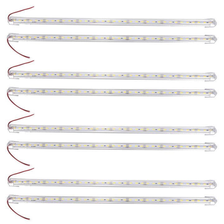 8 Pcs Aluminum Alloy Rigid LED Strip Rod Light Waterproof 12V 50CM ...