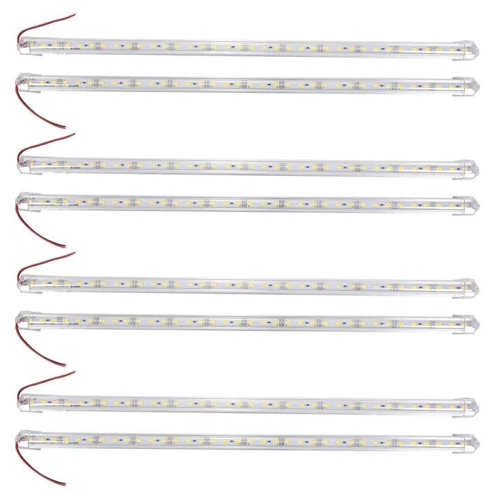 Titanium Rod Led 8 Pcs Aluminum Alloy Rigid LED Strip Rod Light Waterproof 12V 50CM ...
