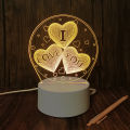 Factory spot 3d night light plug-in usb touch remote control acrylic small table lamp corporate event gifts wholesale. 