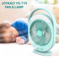 JOYKALY YG-719 Rechargeable 2400mAh Lithium Battery Strong Wind Desk Fan With LED Lamp.