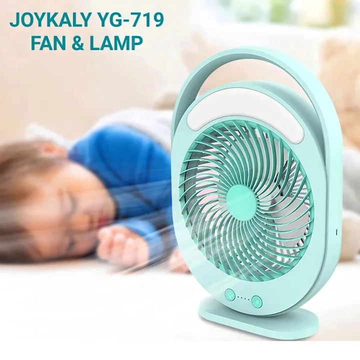 JOYKALY%20YG-719%20Rechargeable%202400mAh%20Lithium%20Battery%20Strong%20Wind%20Desk%20Fan%20With%20LED%20Lamp%20-%20Image%2010