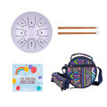 Steel Tongue Drum 8 Notes 5 Inches Handpan Drums Percussion Instrument With Gig Bag Music Book Mallets. 