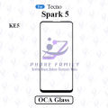 For Tecno Spark 5 KE5 LCD Display Touch Screen Front Glass Lens + Lamination OCA.
