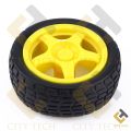 Robotic Wheel 65x25mm Smart Car Robot Wheel DC 3V 6V Drive Gear Motor Plastic Robotics Wheel With Durable Rubber Tier Robotic Wheel. 