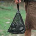 Outdoor Meat Drying Net Drying Food Vegetables Rack Net Folding Triangle Dishes Mesh ing Drying Net Basket Black.