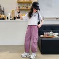 Fashion Kids Girls Cargo Pants Spring Autumn Children's Clothing Casual Pants for Girl Teenage Long Trousers 8 10 12 14 years. 