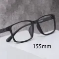 Vazrobe 155mm Oversized Reading Glasses Male Women +150 200 250 300 TR90 Eyeglsses Frame Men Wide Spectacles Black No Screw 9g. 