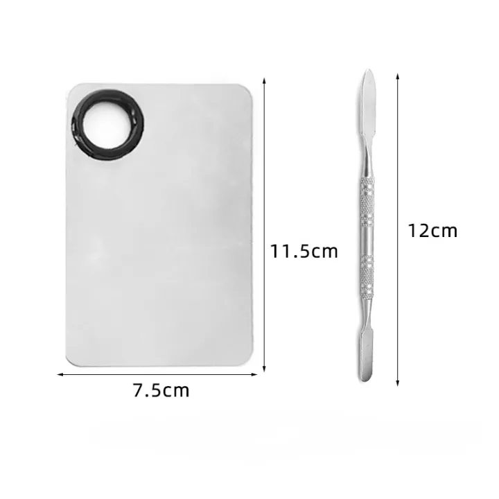 Makeup%20Mixing%20Palette%20Upgrad%20Stainless%20Steel%20Metal%20Mixing%20Tray%20with%20Spatula%20Artist%20Tool%20for%20Mixing%20Foundation%20Nail-Art%20-%20Image%204