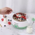 SAMURAI Automatic Electric Yogurt Maker Machine with Transparent Cover and One-Touch Control.