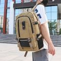 2022 New Mountaineering Bag Backpack for Men Canvas Large Capacity High School Backpacks Outdoor Travel Camping Bag Computer Bag. 