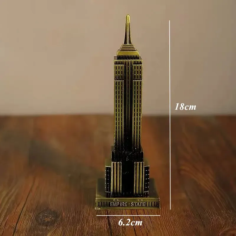 Miniature Empire State Building 22cm En Alliage - Décoration Bureau Ou Souvenir New York