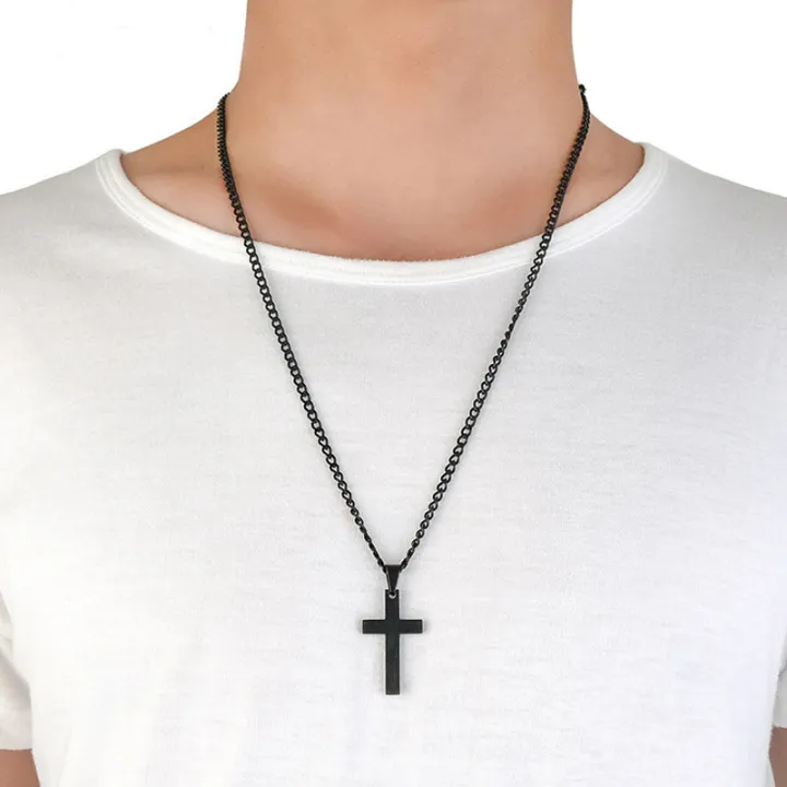 Fashionable%20Cross%20New%20Stainless%20Steel%20Necklace%20For%20Men%20-%20Image%204