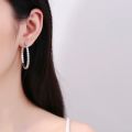S925 Sterling Silver 39mm Big Circle Hoop Earrings For Women Fashion Wedding Fine Jewelry C Hoop Earring. 