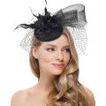 Fascinators For Women Tea Party Headband Hat Flower Mesh Ribbons Feathers Hair Clip For Wedding Cocktail Headband Accessories. 