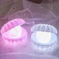 Nightlight, Led Shell Pearl Night Light Streamer Mermaid Fairy Shell Night Lamp for Bedside Xmas Gift Bedroom Home Decoration Desk Lights. 