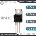 TIP41C TIP41 TIP-41 TIP 41 NPN Power Transistor, 100V, 6A, 65W, 3 Pin General Purpose NPN Transistor, TO-220 Packaging - (1 / 2 / 5 / 10 Pcs Pack).