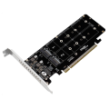NXFDSIOZ 2X PCIE X16 to M.2 M-Key NVMEx4 SSD 2U Server Riser Card Double-Sided 4-Disk NVME RAID PCI-EX16 Split Card. 