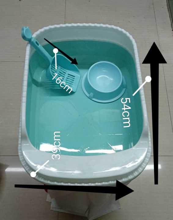 Big size Cat litter box with scoop & free Bowl