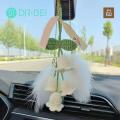 Hand-woven Pendants 2 Pcs Flores Convallariae Knitted Contrast Color Soft Fabric Diy Material Shoulder Bag Schoolbag Decor Car Interior Pendant Schoolbag Pendants. 