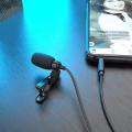 Condenser Clip Microphone with 3.5mm Jack and 1.5m Cable for YouTube, TiK Tok videos and audio Recording - Microphone. 